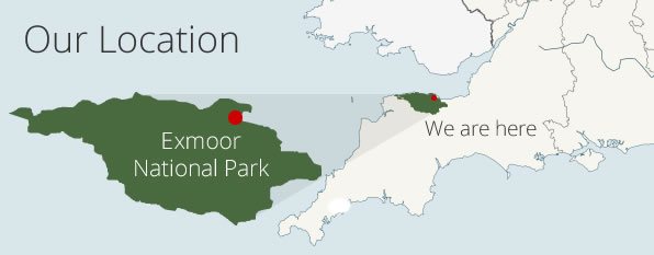 Map of Woodcombe Lodges and cottages in Minehead, Exmoor